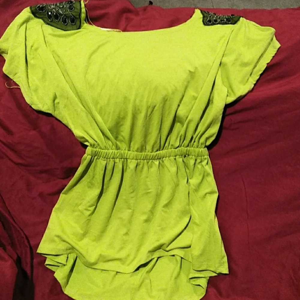 Cute open back blouse